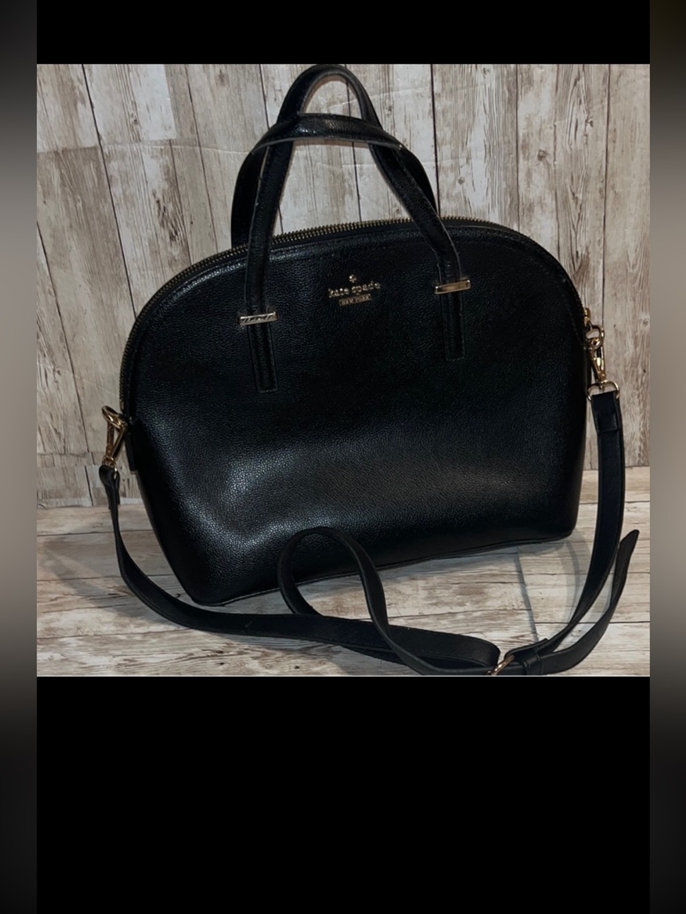 Kate spade Black Leather crossbody handbag mint condition